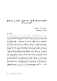 Los relatos de viaje de Gertrudis Gómez de Avellaneda / Ángeles Ezama Gil | Biblioteca Virtual Miguel de Cervantes