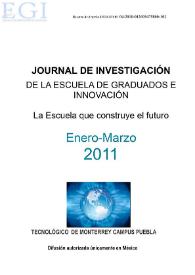Journal de Investigación de la Escuela de Graduados e Innovación. Enero-Marzo 2011 | Biblioteca Virtual Miguel de Cervantes