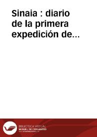 Sinaia : diario de la primera expedición de republicanos españoles a México | Biblioteca Virtual Miguel de Cervantes