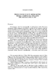 Produzioni e reti mercantili nelle campagne toscane dei secoli XIII e XIV / Giuliano Pinto | Biblioteca Virtual Miguel de Cervantes