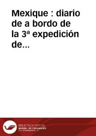 Mexique : diario de a bordo de la 3ª expedición de republicanos españoles a México | Biblioteca Virtual Miguel de Cervantes