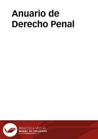 Anuario de Derecho Penal | Biblioteca Virtual Miguel de Cervantes