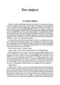 Dos mujeres / Jorge Díaz Herrera | Biblioteca Virtual Miguel de Cervantes