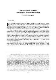 La regeneración científica en la España del cambio de siglo / E. García Camarero | Biblioteca Virtual Miguel de Cervantes