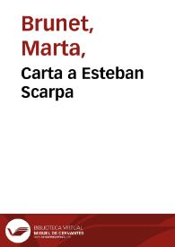 Carta a Esteban Scarpa | Biblioteca Virtual Miguel de Cervantes