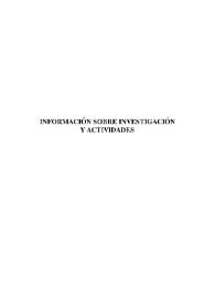 Revista de Hispanismo Filosófico, núm. 3 (1998). Información sobre investigación y actividades | Biblioteca Virtual Miguel de Cervantes