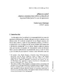 ¿Mejor no saber? Algunas consideraciones sobre la atribución de responsabilidad penal en caso de ignorancia / María Laura Manrique | Biblioteca Virtual Miguel de Cervantes