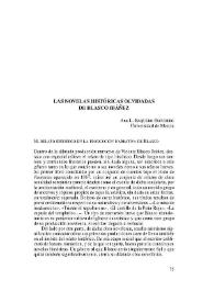 Las novelas históricas olvidadas de Blasco Ibáñez / Ana L. Baquero Escudero | Biblioteca Virtual Miguel de Cervantes