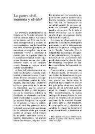 La guerra civil, memoria y olvido / J.M. Cuenca Toribio | Biblioteca Virtual Miguel de Cervantes
