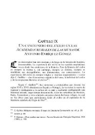 Un cancionero del exilio en las "Academias morales de las musas" de Antonio Enríquez Gómez / Juan Matas Caballero | Biblioteca Virtual Miguel de Cervantes