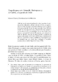 Tragedia para reír: Grimaldi, Shakespeare y "El Caliche o la parodia de Otelo" / Clara Calvo | Biblioteca Virtual Miguel de Cervantes