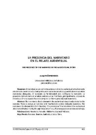 La presencia del narratario en el relato audiovisual / Josep Prósper Ribes | Biblioteca Virtual Miguel de Cervantes