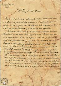 Carta de José Cecilio del Valle a José María del Barrio. Guatemala, 3 de julio de 1831 | Biblioteca Virtual Miguel de Cervantes