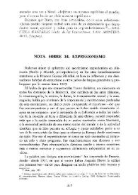 Nota sobre el expresionismo / Raúl Gustavo Aguirre | Biblioteca Virtual Miguel de Cervantes