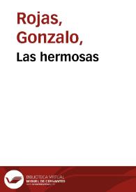 Las hermosas / Gonzalo Rojas | Biblioteca Virtual Miguel de Cervantes