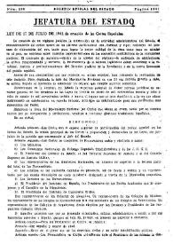 Más información sobre Ley de 17 de julio de 1942 de creación de las Cortes Españolas 