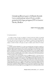 Gramaticografía portuguesa en la España ilustrada: breves consideraciones sobre el "Acento y artificio gramatical de la lengua portuguesa" (1795 de Lorenzo Hervás y Panduro) / Rogelio Ponce de León Romeo | Biblioteca Virtual Miguel de Cervantes