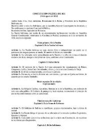 Más información sobre Constitución política de 14 de agosto de 1831