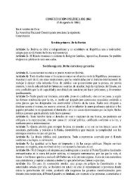Constitución política de 5 de agosto de 1861 | Biblioteca Virtual Miguel de Cervantes