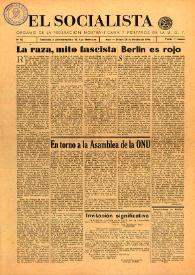El Socialista (Argel). Núm. 85, 26 de octubre de 1946 | Biblioteca Virtual Miguel de Cervantes