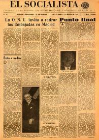 El Socialista (Argel). Núm. 92, 21 de diciembre de 1946 | Biblioteca Virtual Miguel de Cervantes