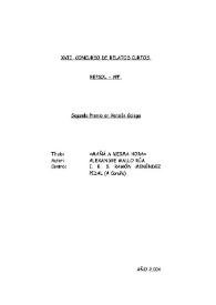 Mañá a mesma hora / Alexandre Mallo Rúa | Biblioteca Virtual Miguel de Cervantes
