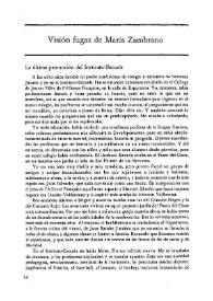 Visión fugaz de María Zambrano / Carmen Bravo-Villasante | Biblioteca Virtual Miguel de Cervantes