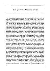 Sub quadam aeternitatis specie / Jesús Moreno Sanz | Biblioteca Virtual Miguel de Cervantes