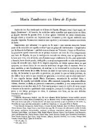 María Zambrano en "Hora de España" / Concha Zardoya | Biblioteca Virtual Miguel de Cervantes