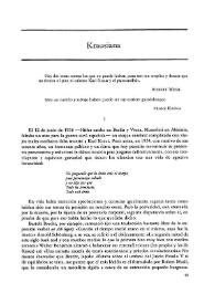 Krausiana / Blas Matamoro | Biblioteca Virtual Miguel de Cervantes