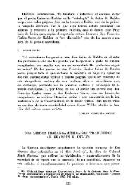 Dos libros hispanoamericanos traducidos al francés e inglés / C.  | Biblioteca Virtual Miguel de Cervantes