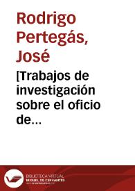 [Trabajos de investigación sobre el oficio de "confiter i sucrer"] [Manuscrito] | Biblioteca Virtual Miguel de Cervantes