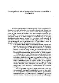 Investigaciones sobre la expresión literaria: textualidad e informática / Verónique Huynh-Armanet | Biblioteca Virtual Miguel de Cervantes