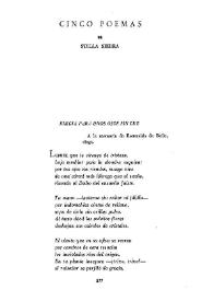 Cinco poemas / Stella Sierra | Biblioteca Virtual Miguel de Cervantes