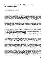 La asonancia como señal auditiva en el teatro de Tirso de Molina  / Vern G. Williamsen | Biblioteca Virtual Miguel de Cervantes