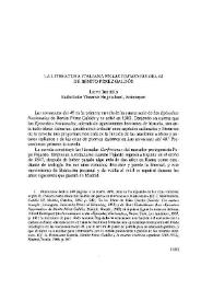 La literatura italiana en "Las tormentas del 48", de Benito Pérez Galdós / Lieve Behiels | Biblioteca Virtual Miguel de Cervantes