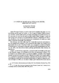 La visión de España en la novela de Cooper, "Mercedes of Castile" / Lawrence H. Klibbe | Biblioteca Virtual Miguel de Cervantes