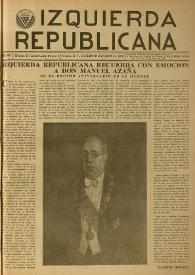 Izquierda Republicana. Año VIII, núm. 65-66, octubre-noviembre de 1950 | Biblioteca Virtual Miguel de Cervantes