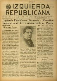 Izquierda Republicana. Año IX, núm. 70, marzo-abril de 1951 | Biblioteca Virtual Miguel de Cervantes