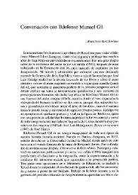 Conversación con Ildefonso Manuel Gil / Francisco Ruiz Soriano | Biblioteca Virtual Miguel de Cervantes