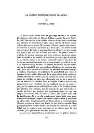 Última interpretación de Ávila / por Marcial J. Bayo | Biblioteca Virtual Miguel de Cervantes