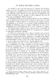 El raro Silverio Lanza / Andrés Amorós | Biblioteca Virtual Miguel de Cervantes