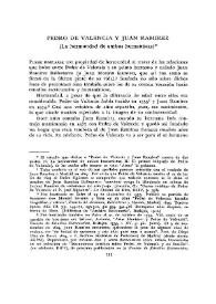 Pedro de Valencia y Juan Ramírez (La hermandad de ambos humanistas) / Jaime Sánchez Romeralo | Biblioteca Virtual Miguel de Cervantes