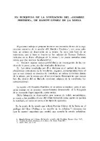 En búsqueda de la narración de el "Hombre perdido", de Ramón Gómez de la Serna  / Ioana Zlotescu-Cioranu | Biblioteca Virtual Miguel de Cervantes