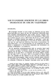 Los evangelios apócrifos en las obras dramáticas de José de Valdivielso  / Ricardo Arias | Biblioteca Virtual Miguel de Cervantes