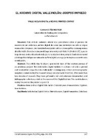 El archivo digital Valle-Inclán: Corpus "impreso" / Carmen E. Vílchez Ruiz | Biblioteca Virtual Miguel de Cervantes