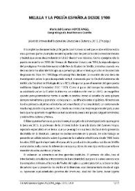 María del Carmen Hoyos Ragel: "Melilla y la poesía española desde 1900 (Con prólogo de José Romera Castillo)". Madrid: Universidad Nacional de Educación a Distancia, 2015, 274 págs. [Reseña] / Pilar Núñez Delgado | Biblioteca Virtual Miguel de Cervantes