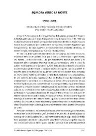 Alfonso Sastre (Edición, estudio crítico y traducción de Enrico di Pastena): "Squadra verso la morte". Pisa: Edizioni ETS, 2013, 263 págs. [Reseña] / Manuela Fox | Biblioteca Virtual Miguel de Cervantes