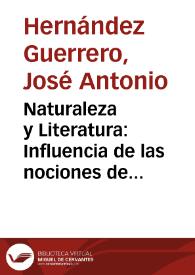 Naturaleza y Literatura: Influencia de las nociones de Condillac y Diderot en dos preceptivas españolas del siglo XIX / José Antonio Hernández Guerrero | Biblioteca Virtual Miguel de Cervantes