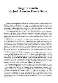 Fuego y esmalte de José Antonio Ramos Sucre / Arturo Uslar Pietri | Biblioteca Virtual Miguel de Cervantes